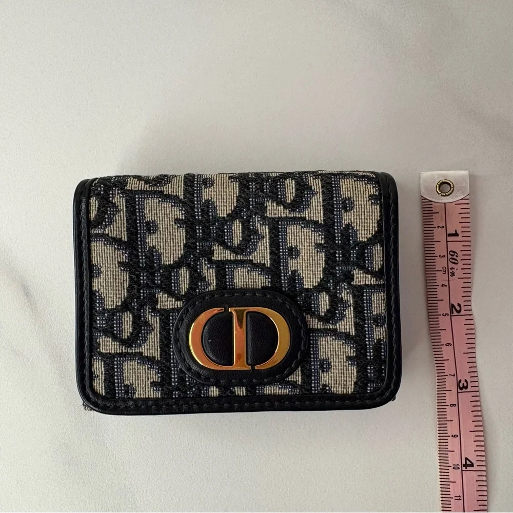 Dior Oblique Compact Wallet Blue
